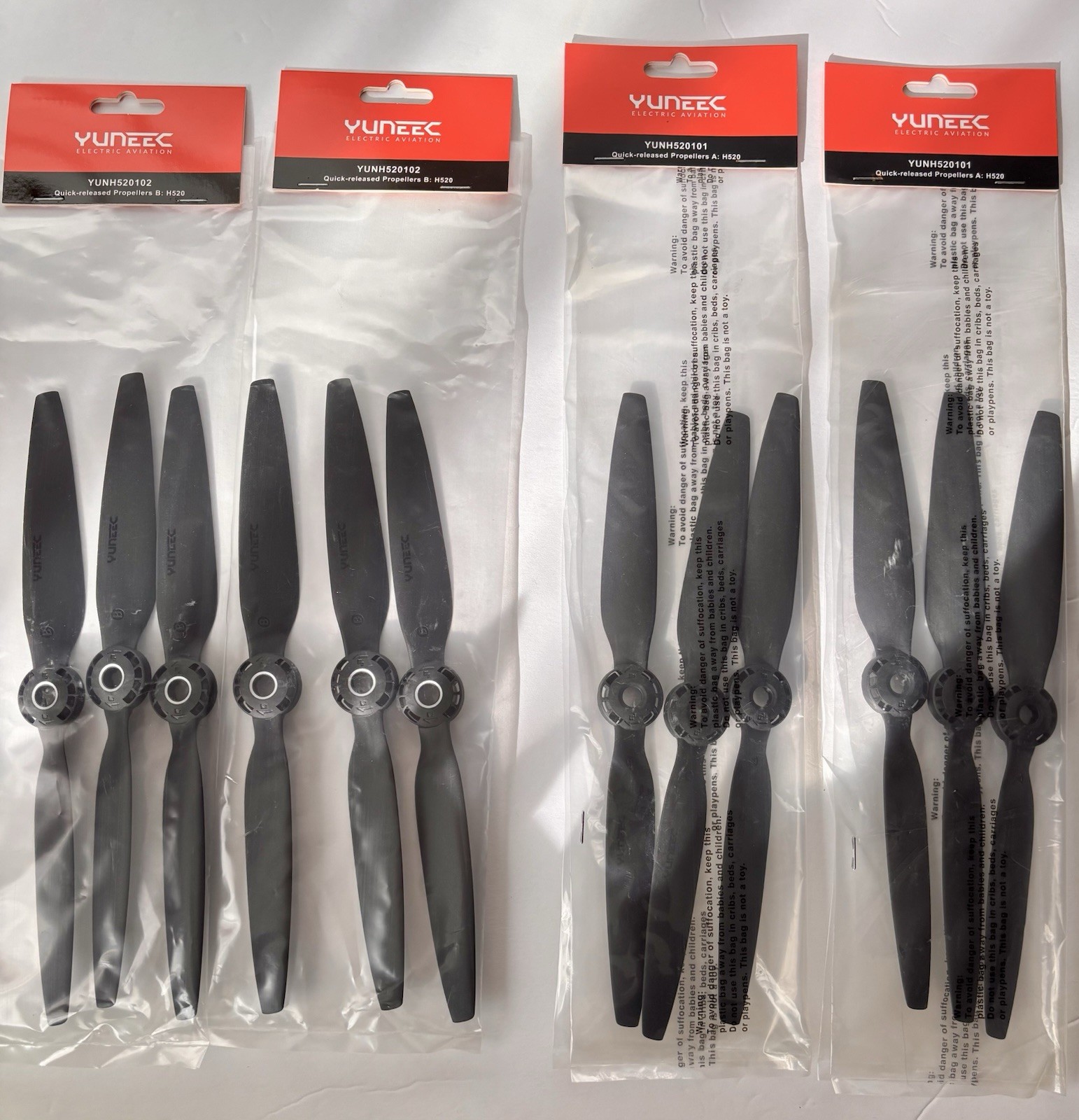 Yuneec H520 Propellers A & B Set 4 Packs 12 pieces. For H520, 520E, H plus, H3