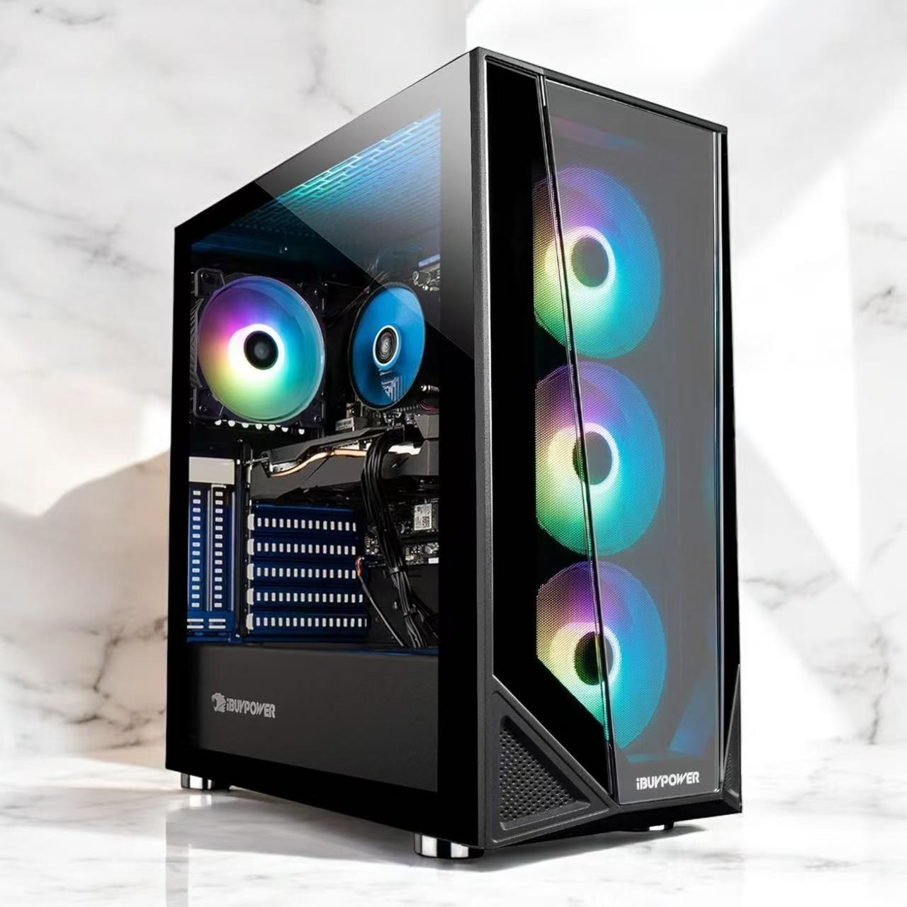 Custom Build ARGB Desktop Ryzen 5 5500 GAMING PC 32GB RAM 1TB SSD RTX 5060 Win11