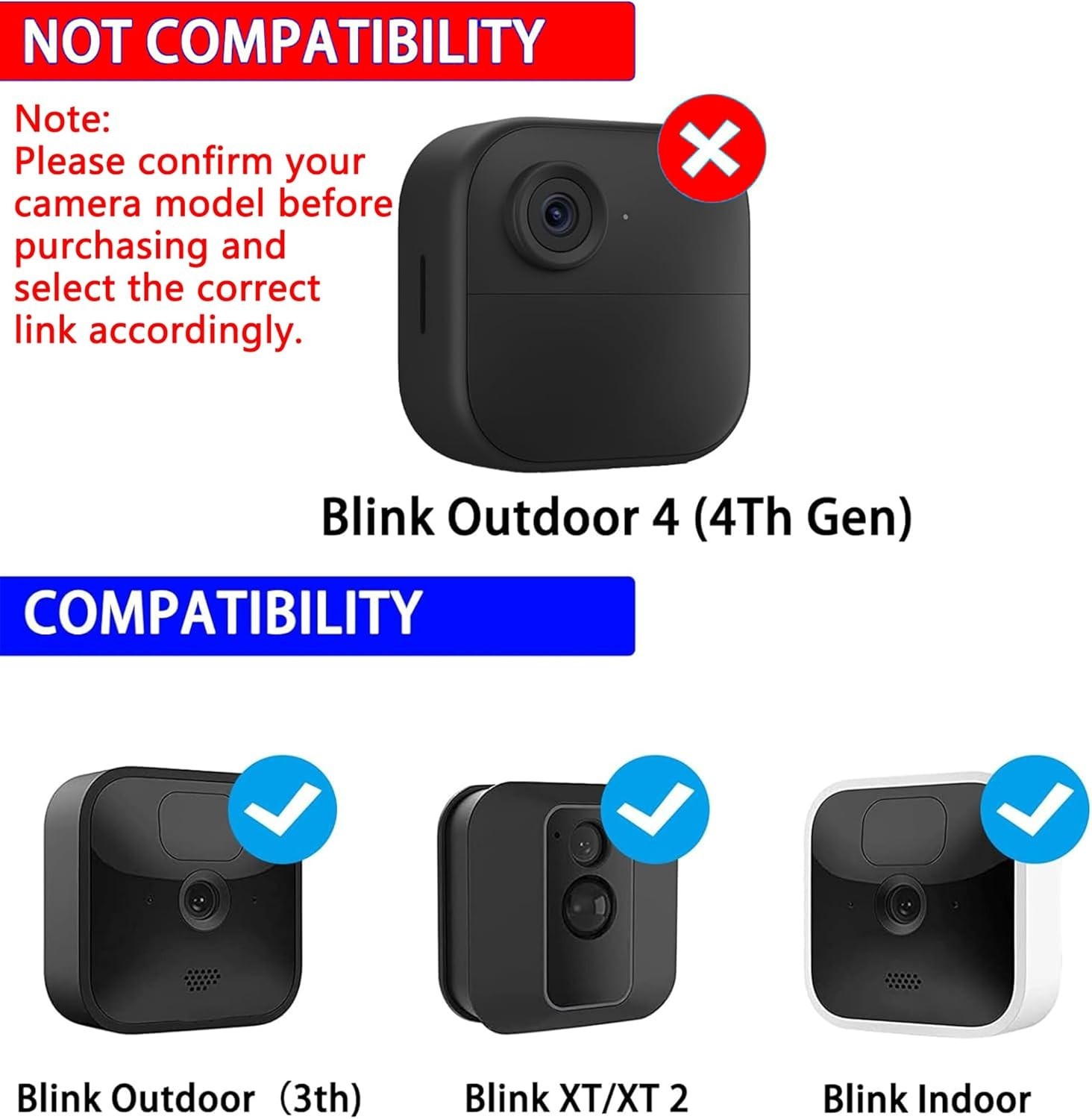 Waterproof Solar Panel for Blink 3rd Gen/XT/XT2 Camera - Quick Charge