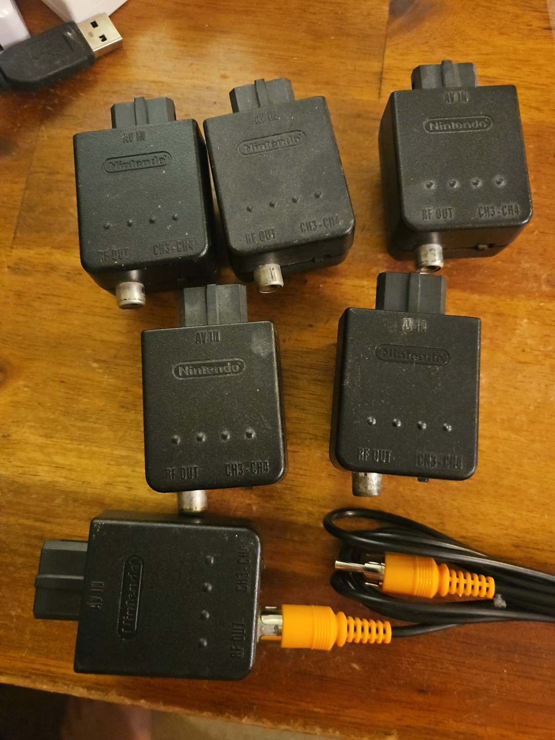 Original Nintendo N64 Gamecube Rf Out Modulator Adapter Switch OEM Lot of (6)
