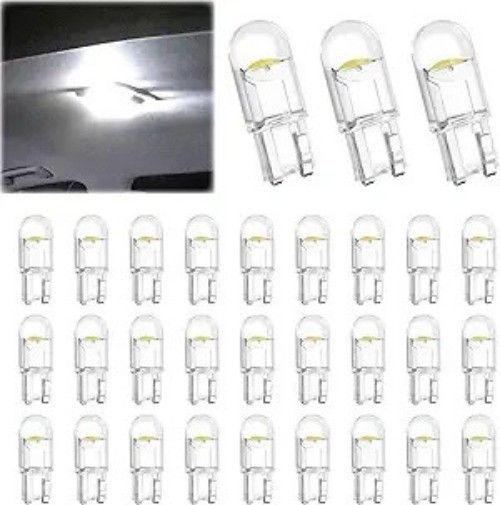 30 PCS 194 LED Bulb Replacement, T10 W5W 168 2825 COB Bulbs for I Color: White