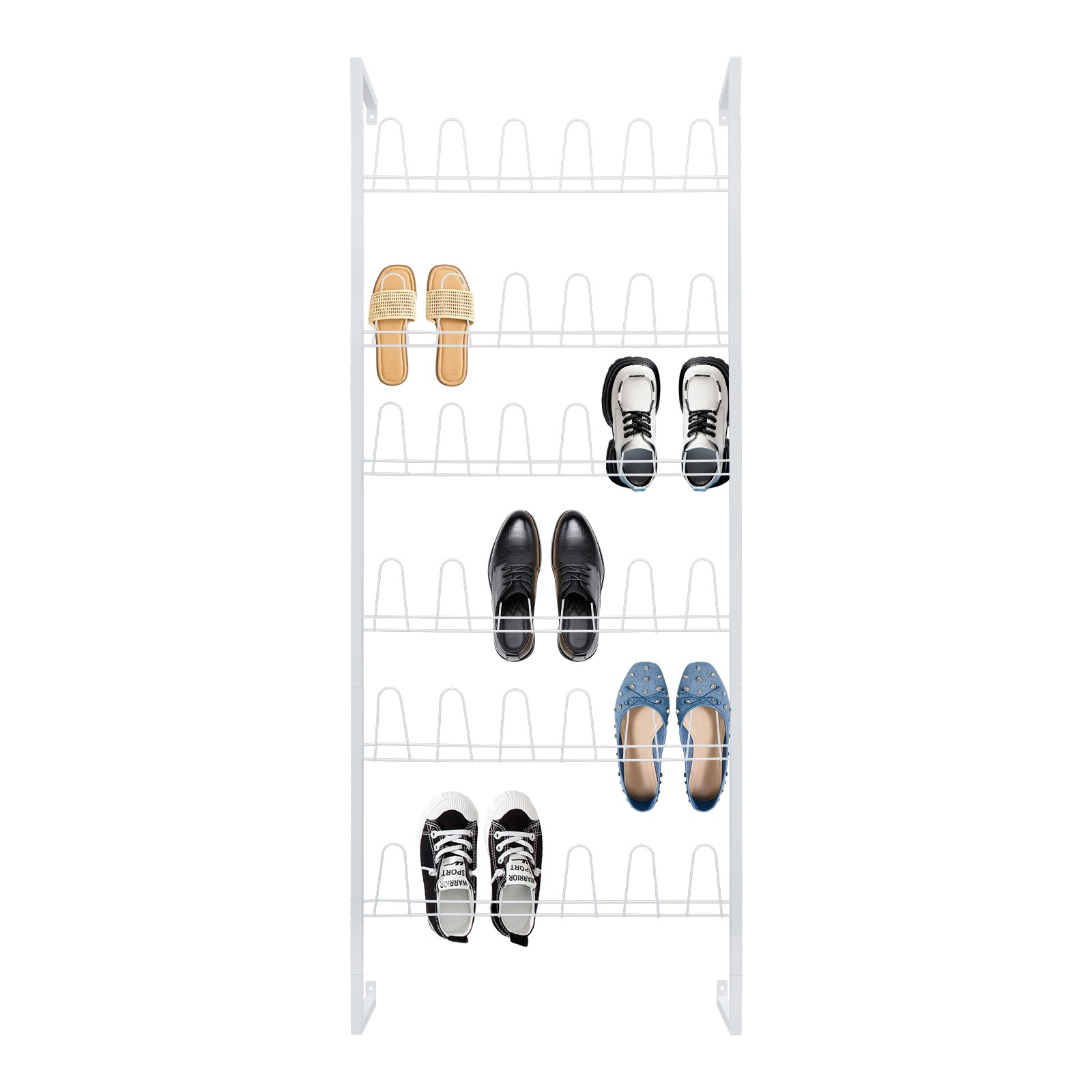 Metal Shoe Organizer Rack Home Wall Mounted Shoe Rack Metal Hanging Shoe Shelf