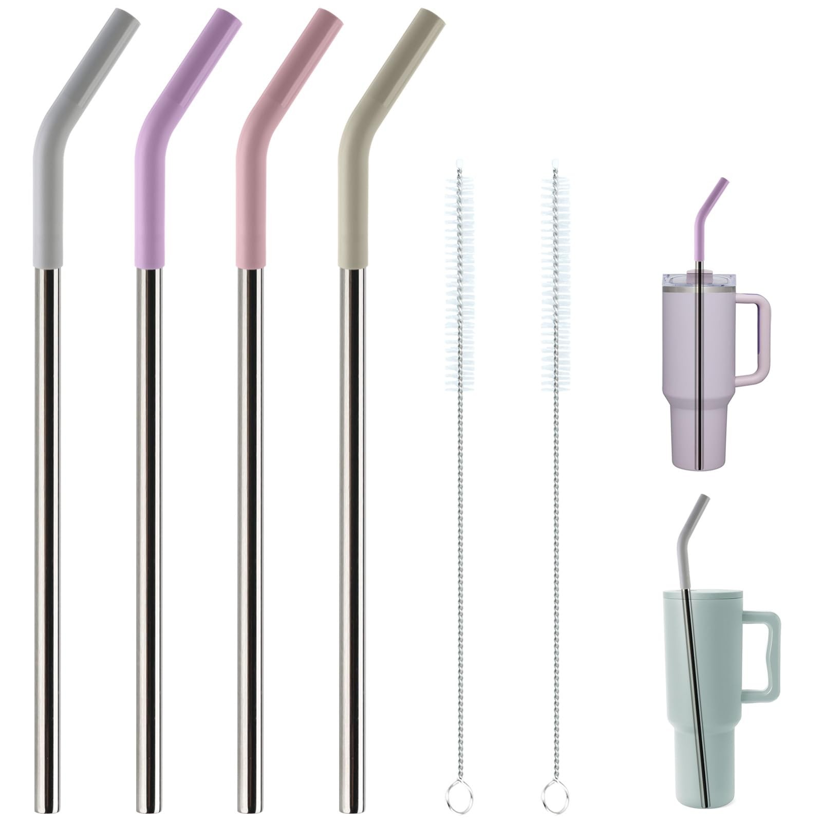 Replacement Straws for 40Oz Tumblers, Metal Straws, Reusable 40 Oz Tumbler Straw