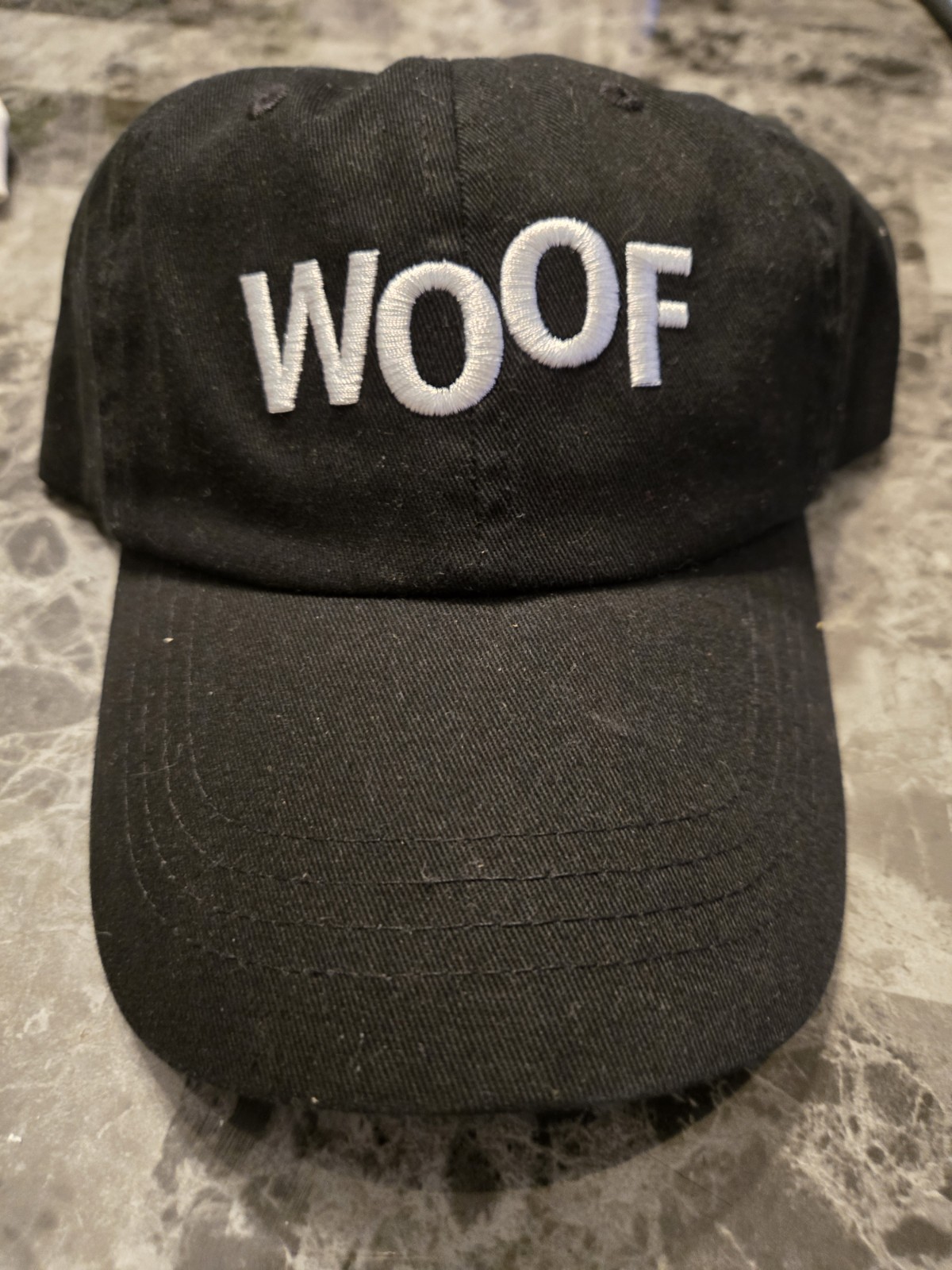 WOOF VCA Charities Black Adjustable Strap Baseball Hat Animal Lover Dog Cotton