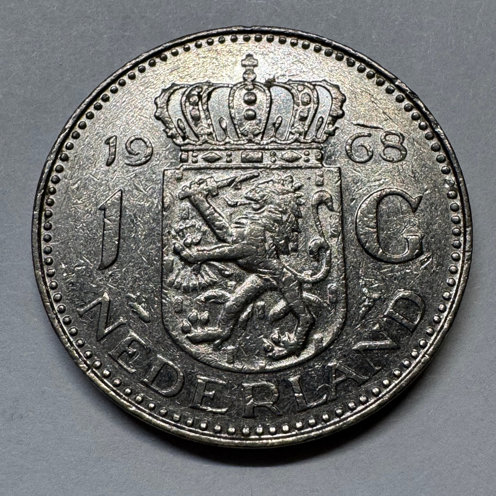 1968 Netherlands 1 Gulden - Beautiful Coin - #B-027