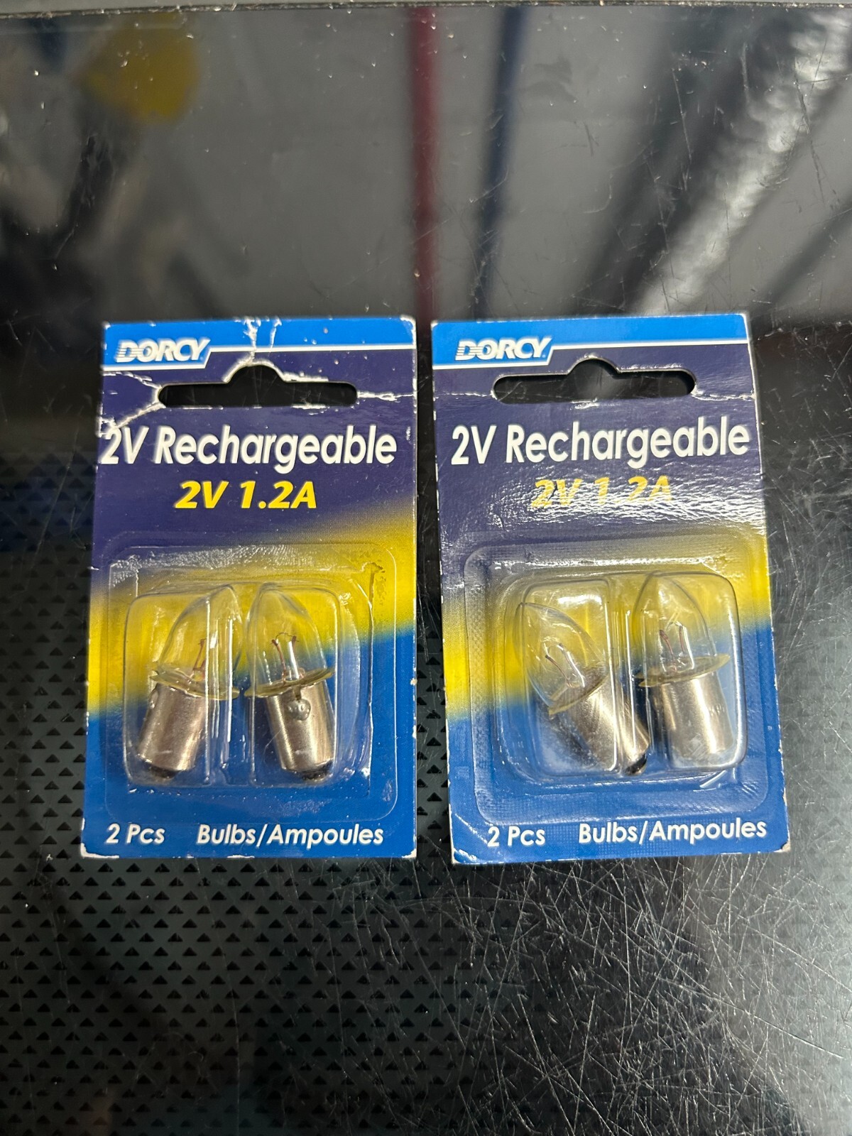 New 2-Packs (4 Bulbs) Dorcy Rechargeable Flashlight Light Bulb 2V 1.2A KPR138