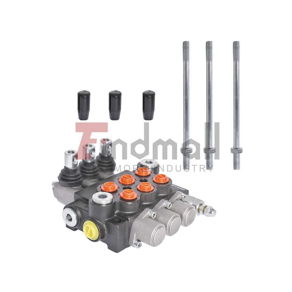 3 Spool Hydraulic Control Valve Double Acting 13 GPM 3600 PSI SAE Ports US