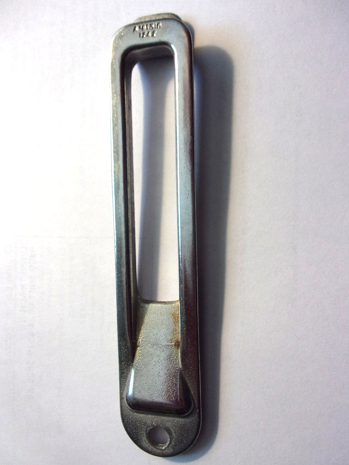 Mast Line Exit Plate, 316 Stainless, Straight, 5" long, 1" wide, 9/16" max. line