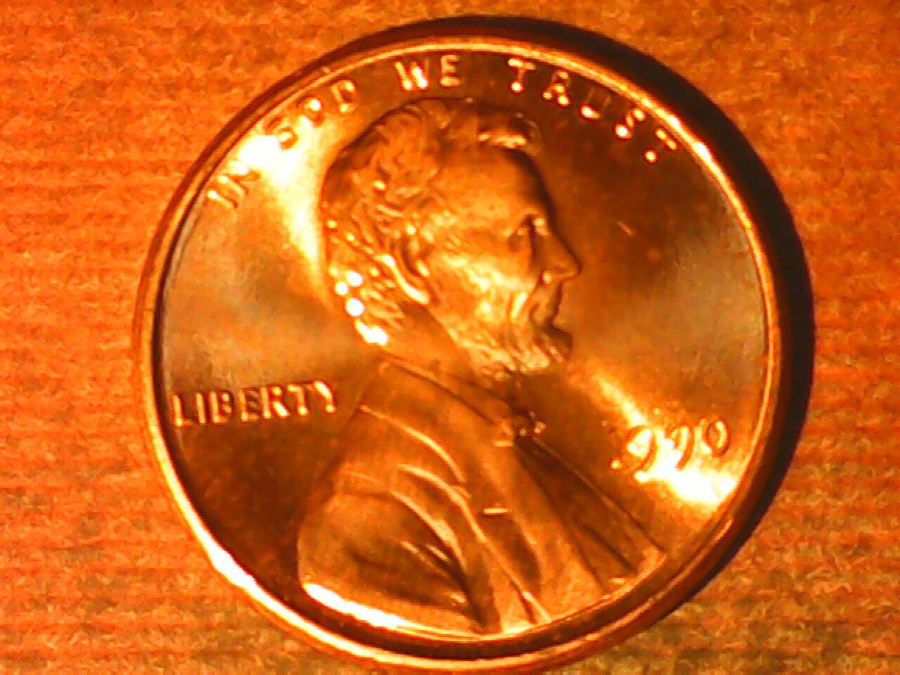 1990 Penny Die Crack Reverse