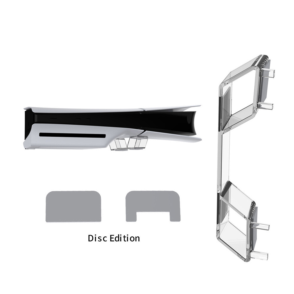 For PS5 Slim Disc or Digital Edition Console Horizontal Accessories Stand Holder