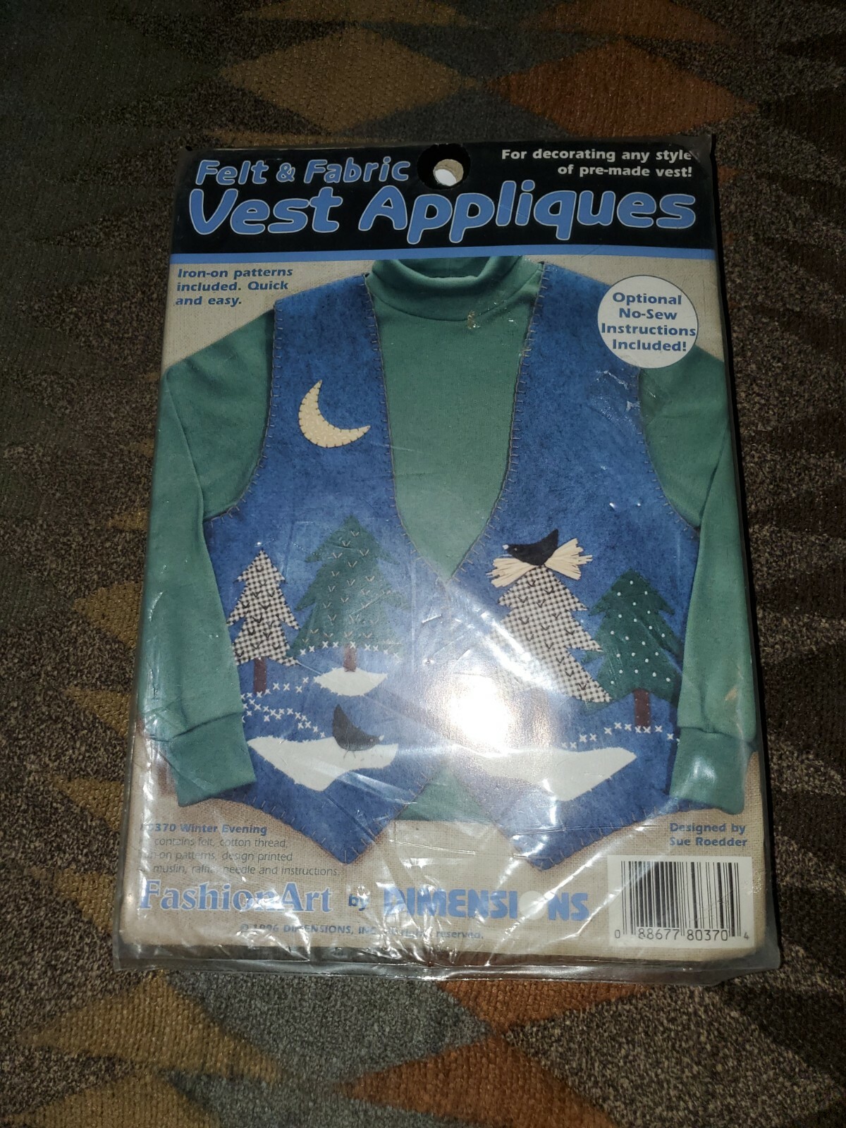 Fashion Art by Dimensions 80370 Winter Evening Felt Vest Appliques [New]