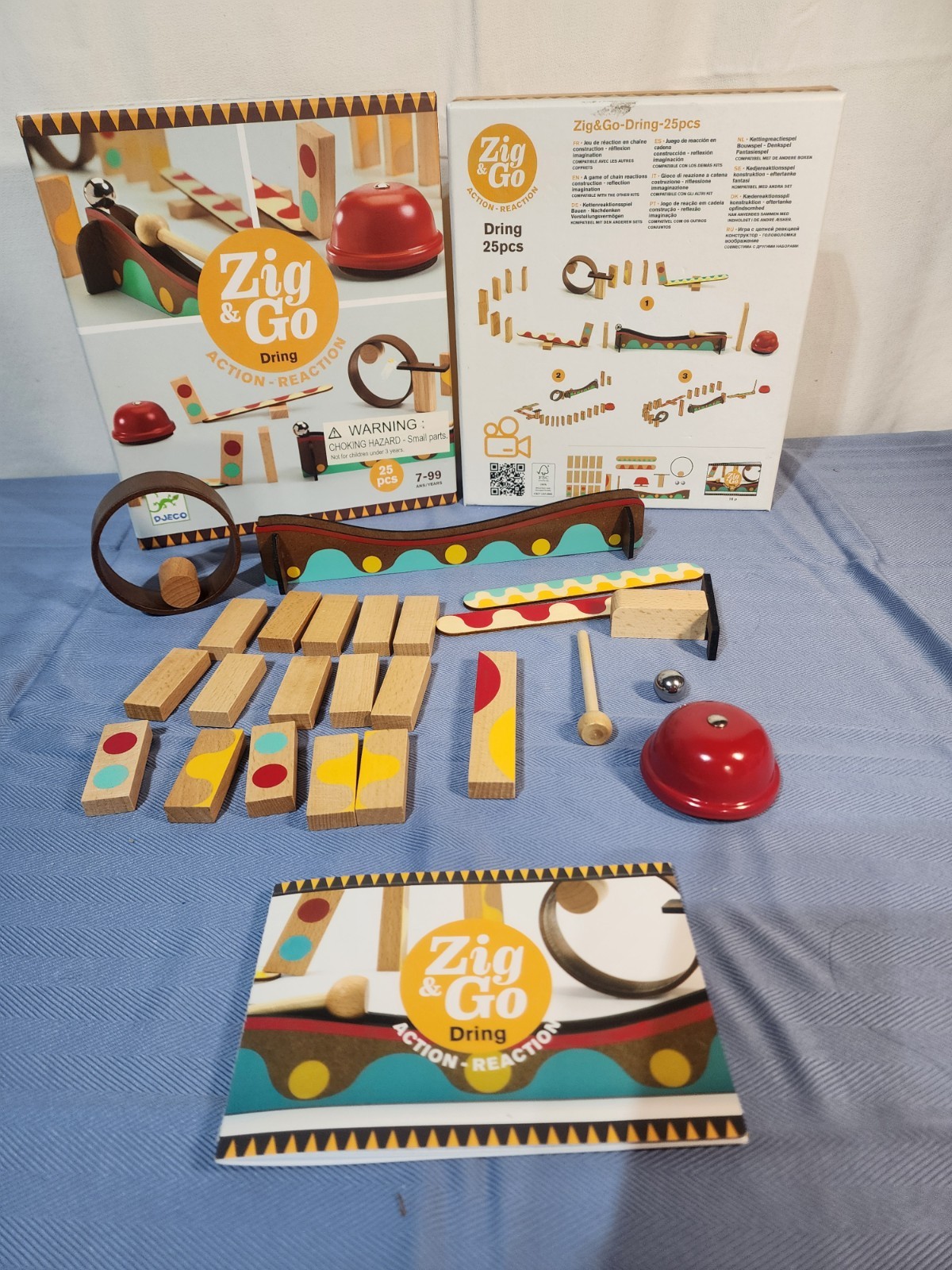 DJECO Zig & Go Big Ball Action-Reaction Wood Teaching Toy VEUC