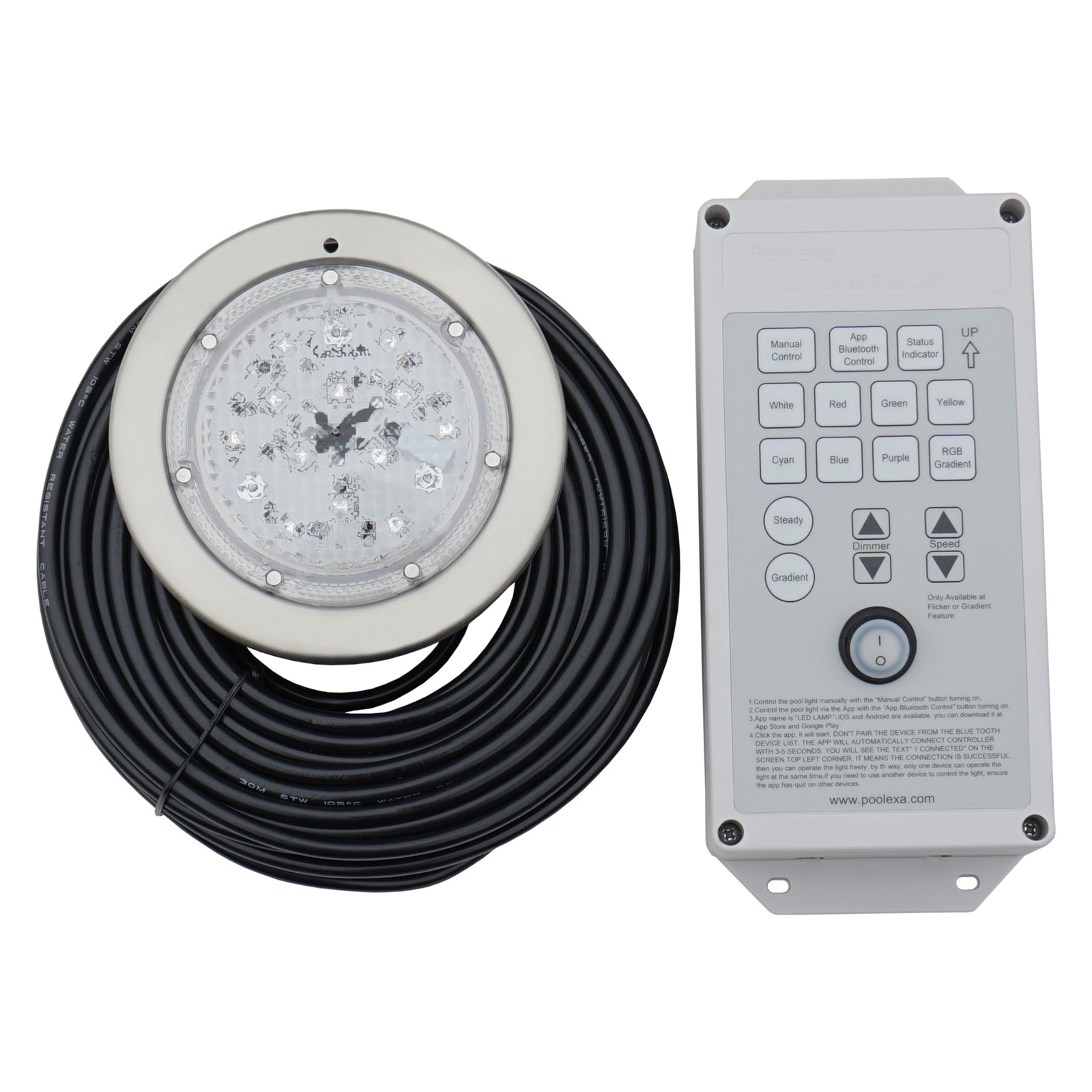 Voswitch Poolexa Ss0650X 6 Inch Small Led Color Inground Pool/Spa Light For Wet