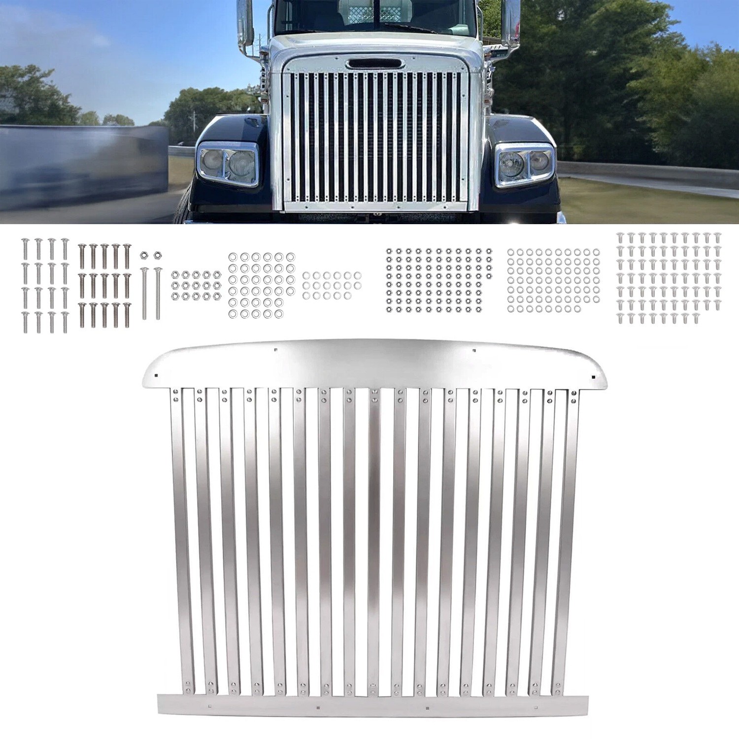 For Freightliner Classic XL FLD 120 Front Grille Louvered Grill Replacement