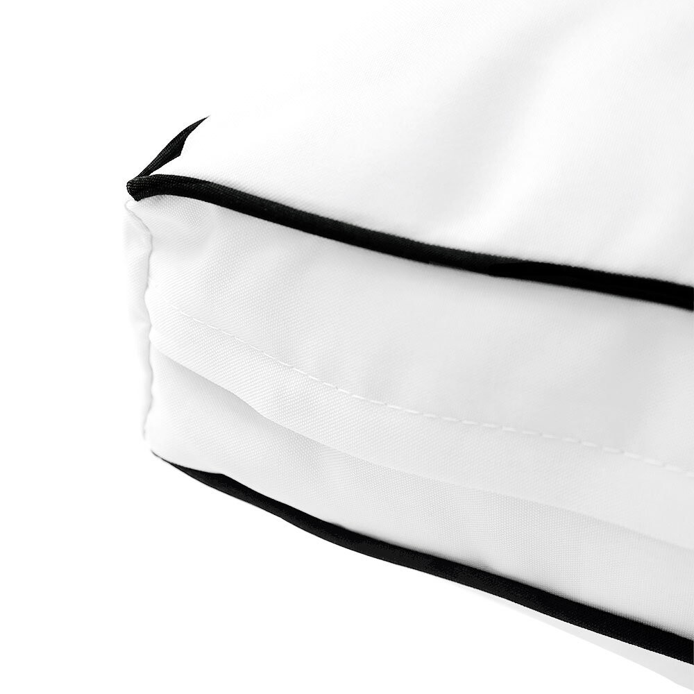 *COVER ONLY*-Outdoor Deep Seat Back Pillow Cover Contrast Piped Trim Small-AD106