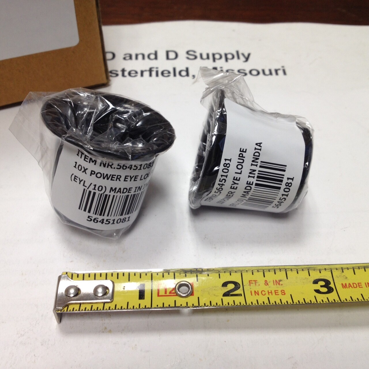 *** Lot of 2 ***, EYL/10, 10x Magnification Plastic Loupes, MSC 56451081