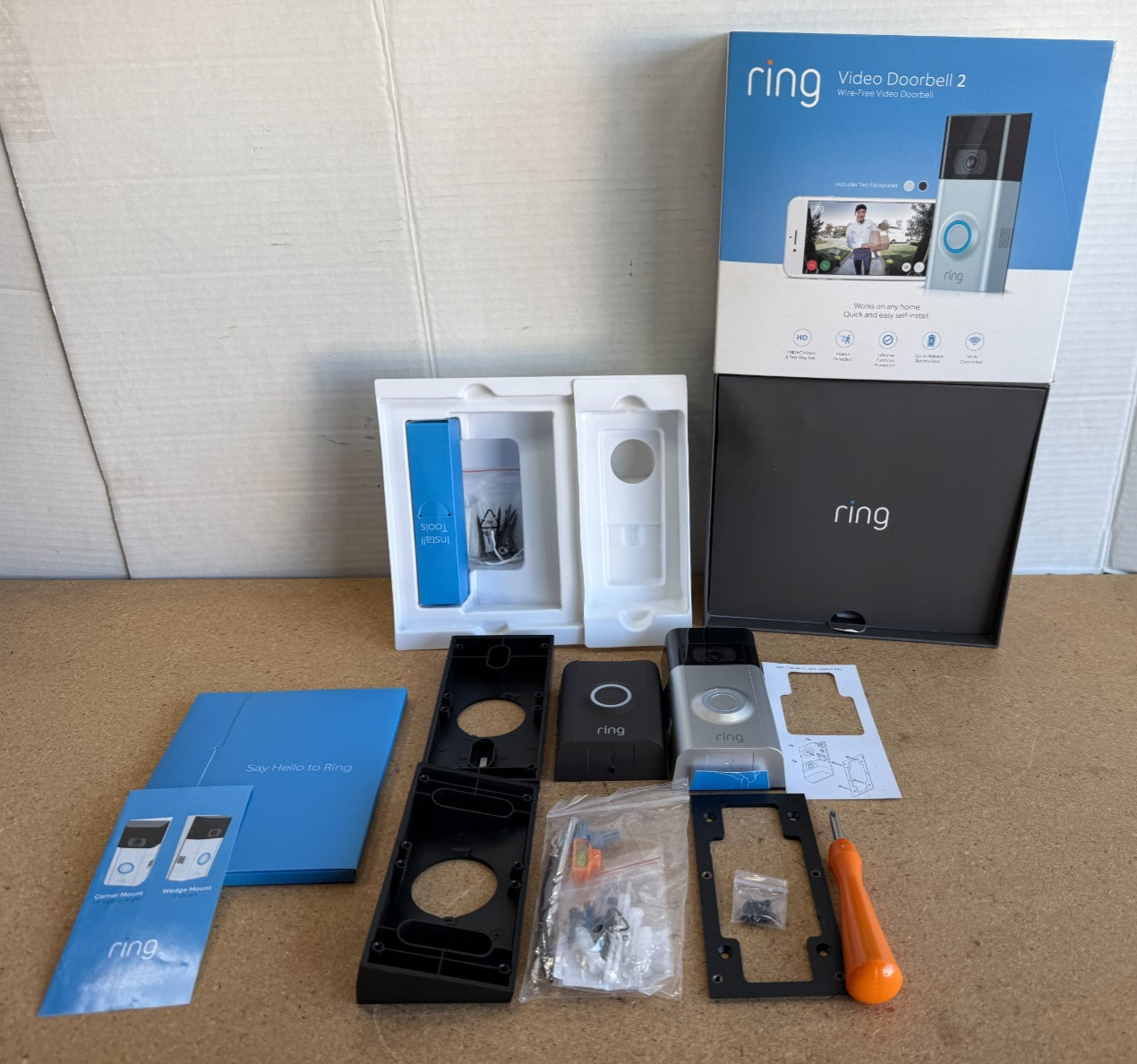 Ring Video Doorbell 2 (8VR1S7-0EN0) - Good condition, Original Packaging