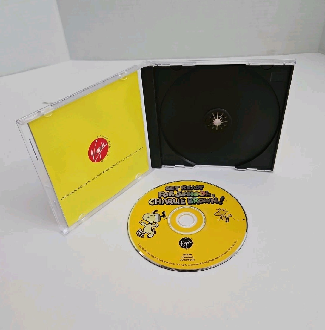Get Ready For School Charlie Brown PC MAC CD Learn Spelling Reading Game Snoopy