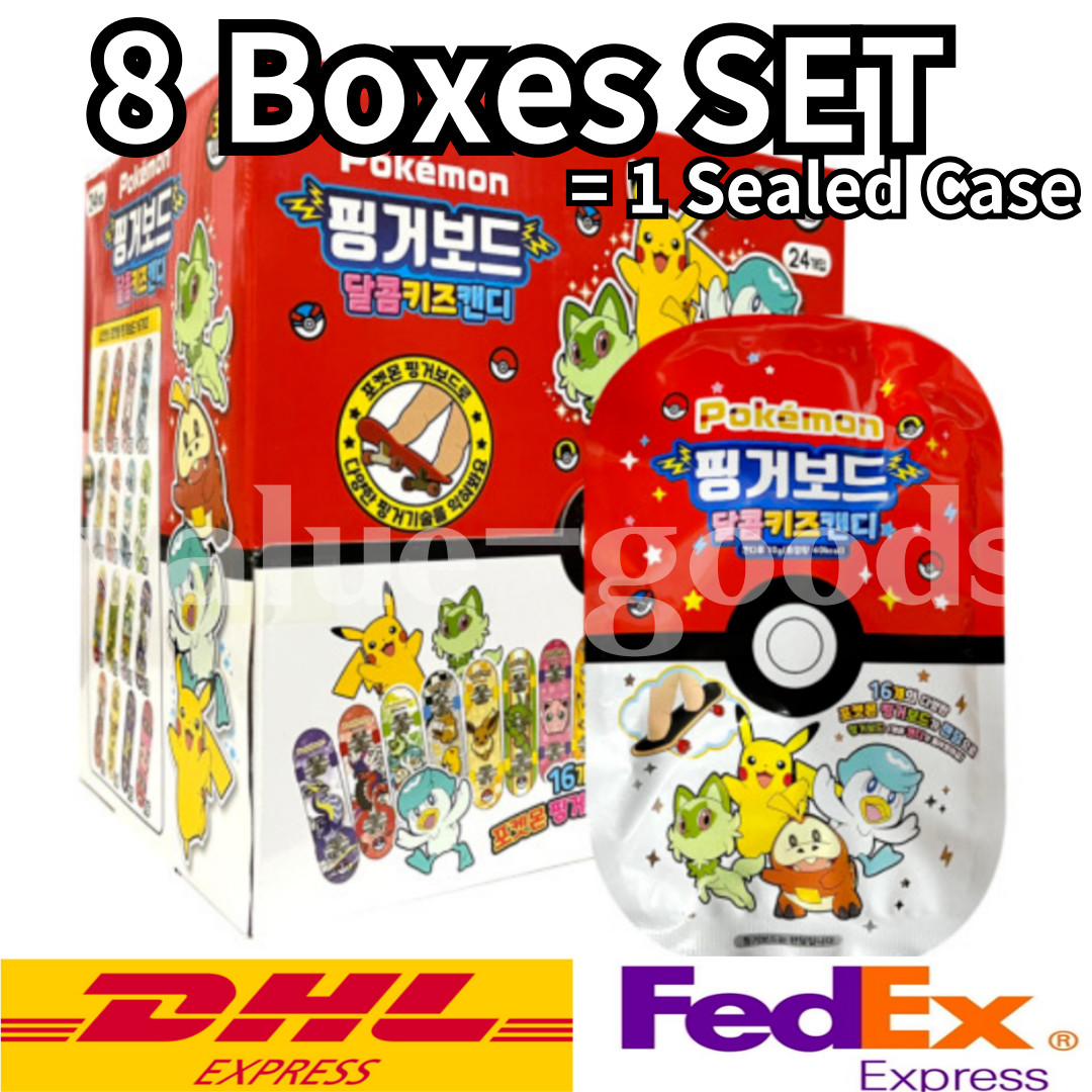 [8 Sealed Box] Pokemon Fingerboard Sweet Kids Candy - Include random fingerboard