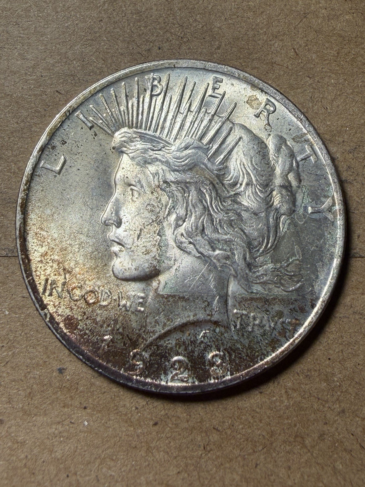 1923 Peace Dollar - BU Toned - As Shown! (#2432)