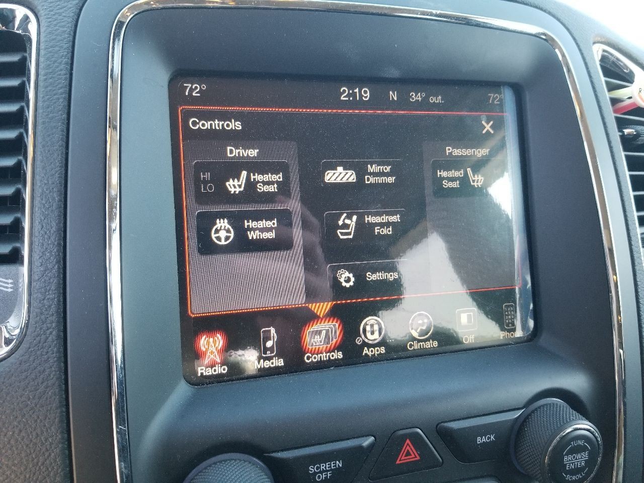 16 2016 DODGE DURANGO SXT SRS CONTROL MODULE 68251023AB