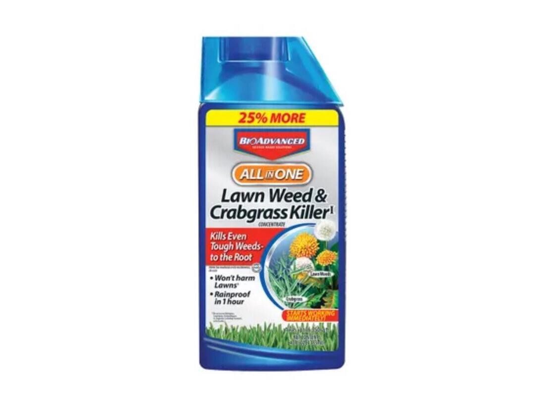 BioAdvanced 704140A Crabgrass and Weed Killer, Liquid, Black/Brown, 32 oz Bottle