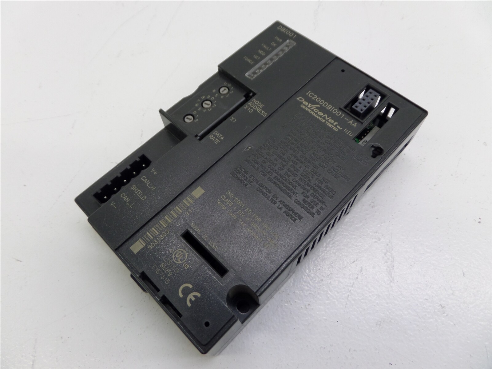 GE Fanuc IC200DBI001-AA DeviceNet I/O Network Interface Module