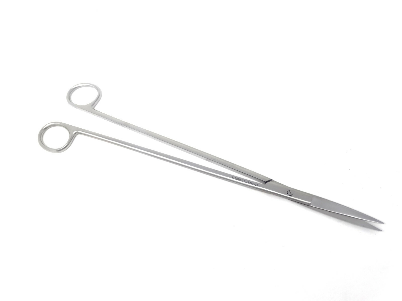 Long Handle Aquascaping Fish Aquarium Cleaner Scissors Straight 12" Sharp/Sharp