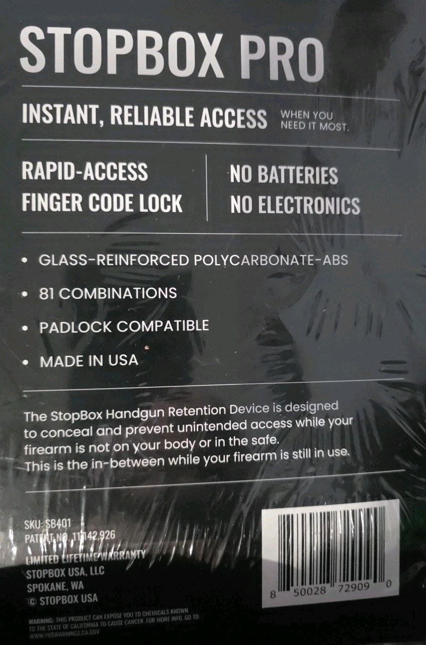 Stop Box Pro Rapid Access Gun Safe
