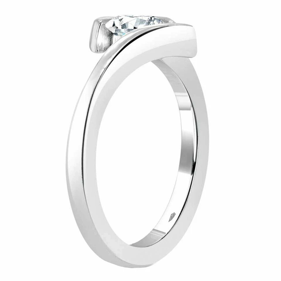 Oval Cut 1.75 Ct VVS1 Diamond Lab-Created Engagement Ring 14K White Gold Finish