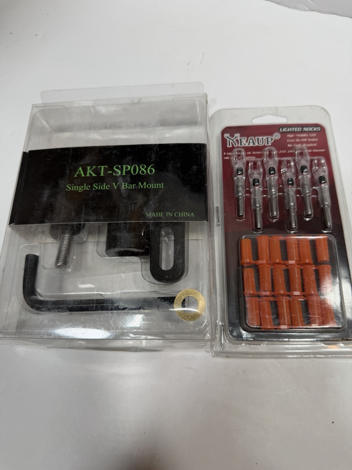 Perogen Single Side Adjustable V-Bar Mount Bow Stabilizer And Lighted Nock Set