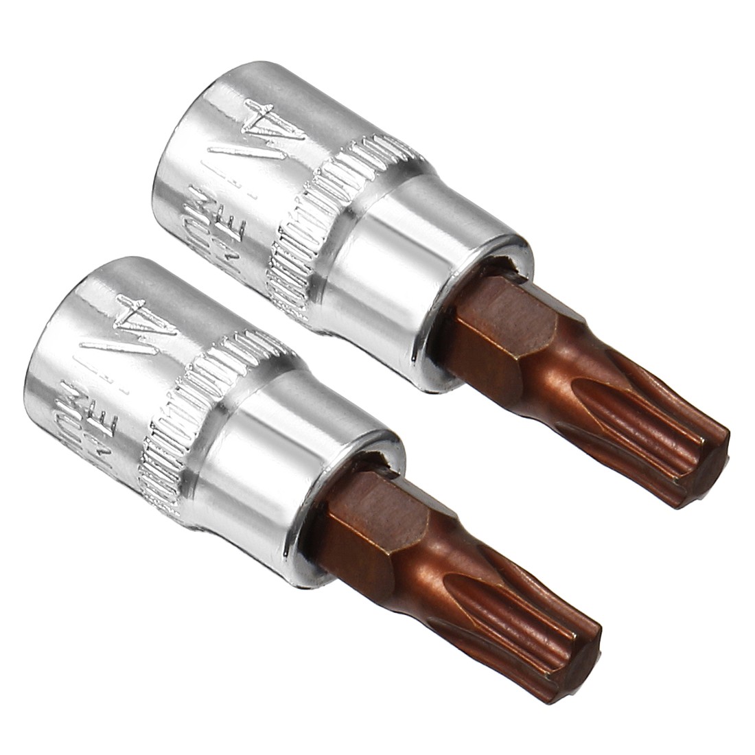 2pcs 1/4" Drive x T30 Torx Bit Socket for DIY S2 Steel CR-V Sockets 1.5" Length