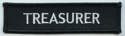 MOTORCYCLE PATCH TREASURER BIKER CHOPPER PT327