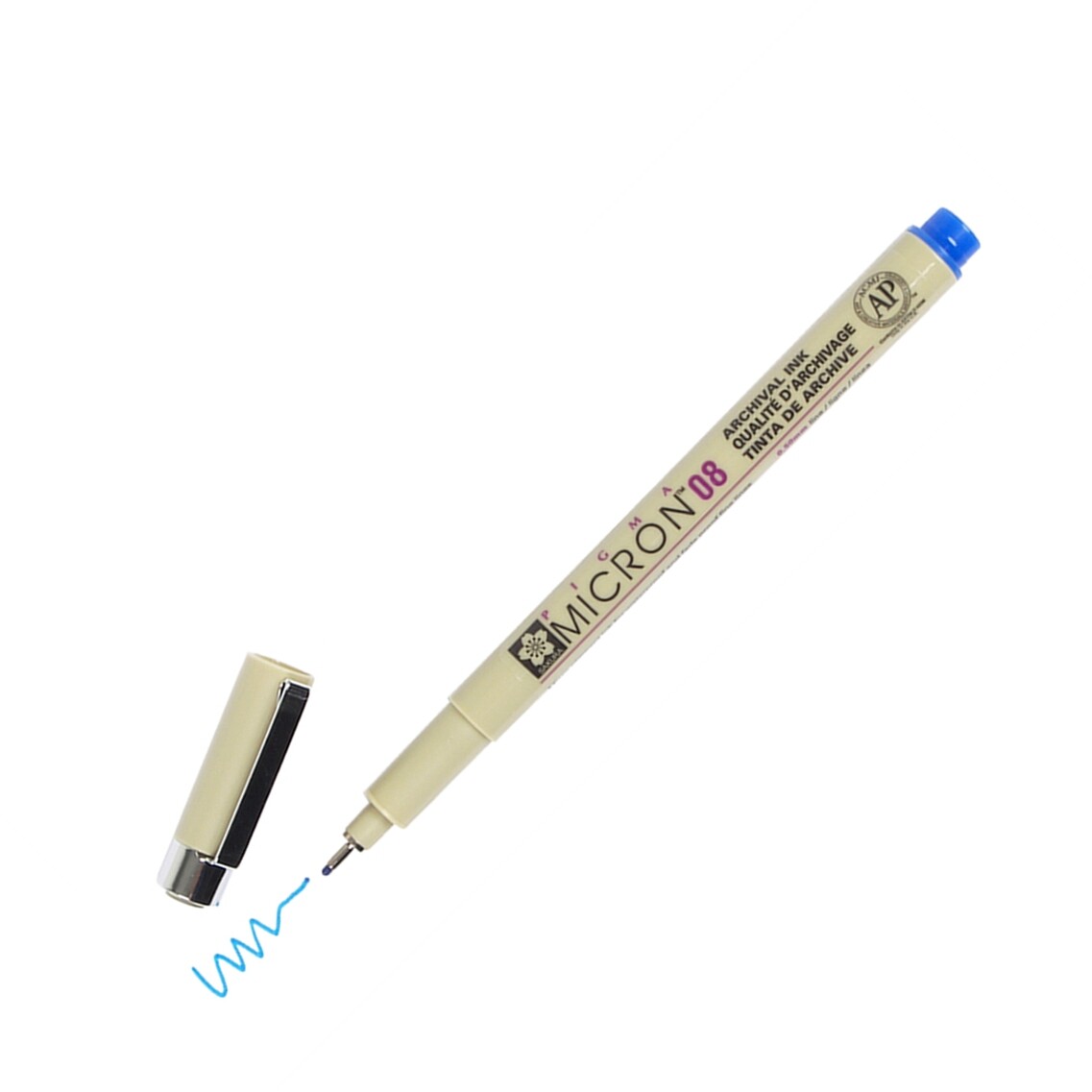 XSDK08-36 Sakura Pigma Micron 08 Marker Pen, 0.5mm Tip, Blue, Pack of 24