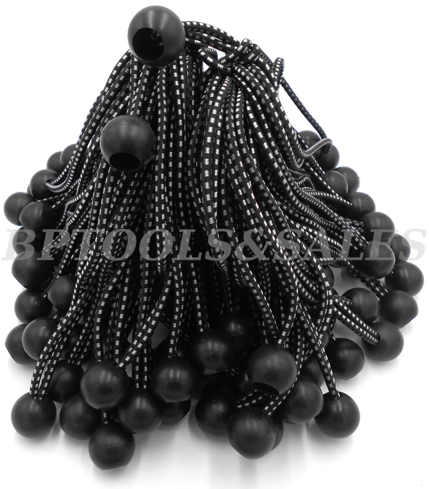 100pcs 9" Black Ball Bungee Bungie Cord SUPER DUTY Canopy Tarp Tie Downs Straps