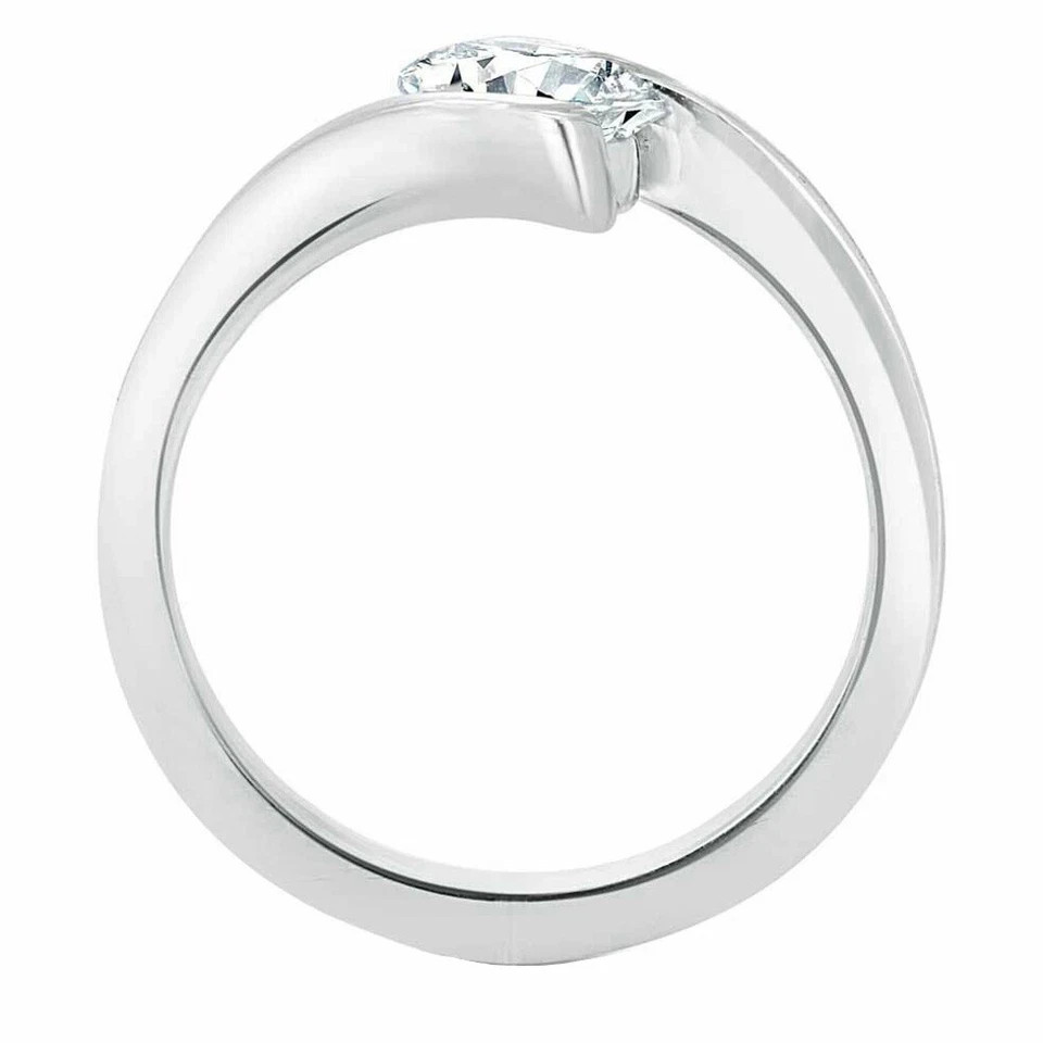 Oval Cut 1.75 Ct VVS1 Diamond Lab-Created Engagement Ring 14K White Gold Finish
