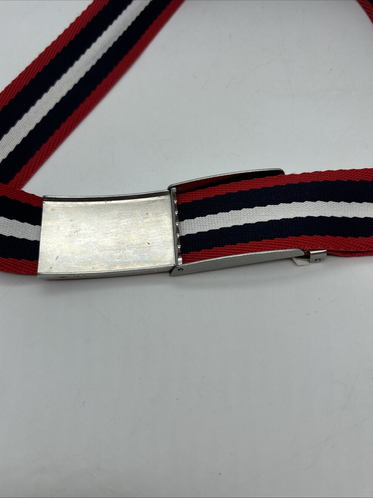 BMW Motorsport Men's Belt 115cm Webbing Metal Buckle Red White Blue