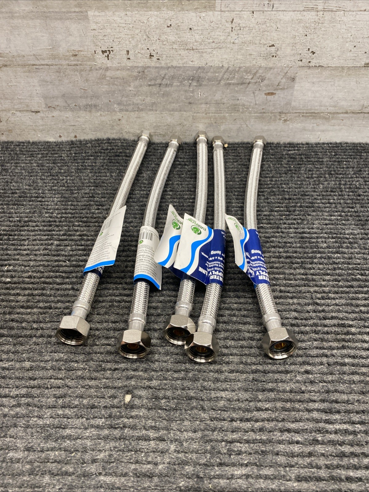 Lot of 5 Everflow 12 in. Stainless Steel Braided Water Supply Line (27112-NL)