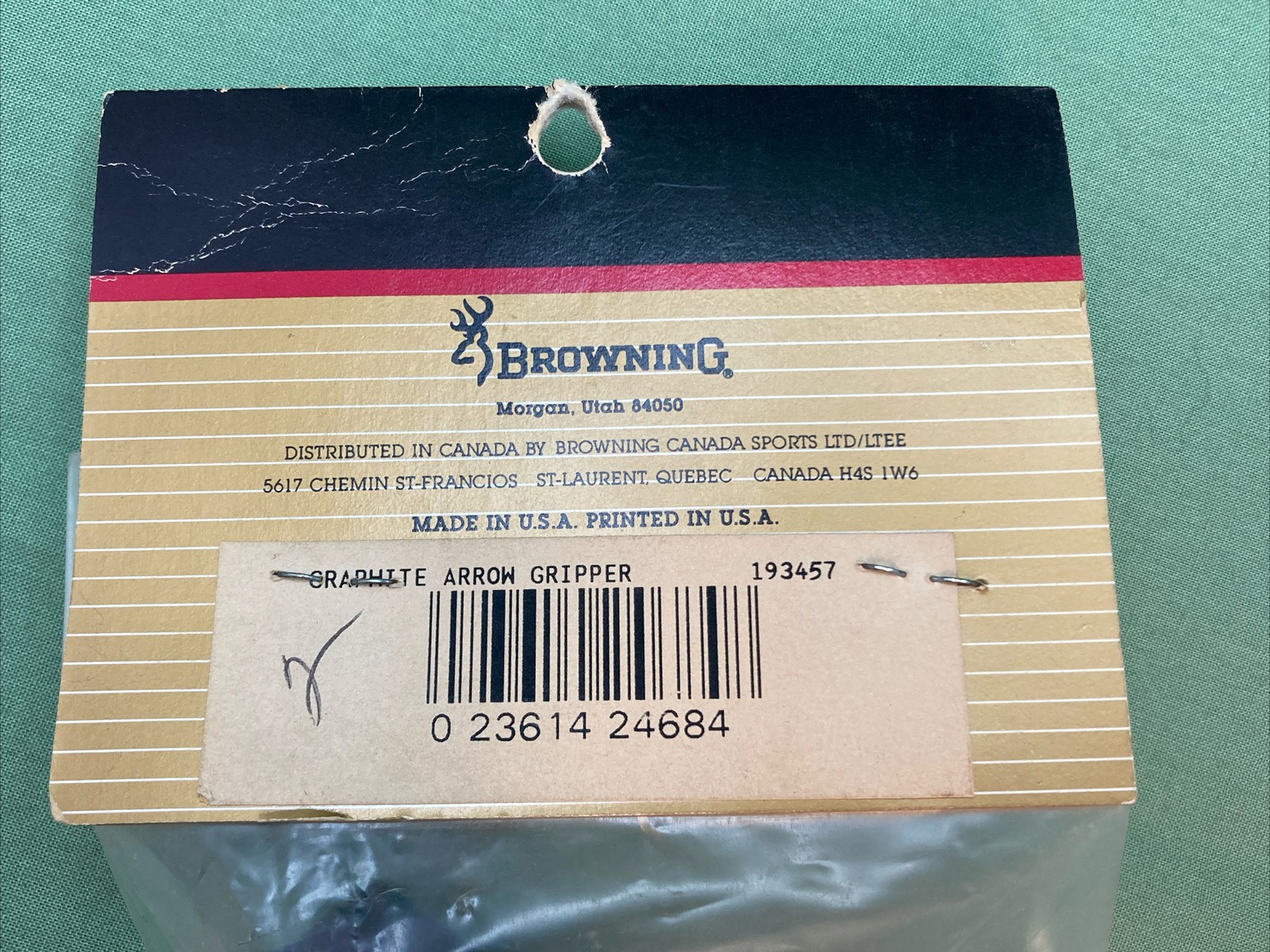 NEW BROWNING 193457 GRAPHITE 7 ARROW GRIPPER BLACK