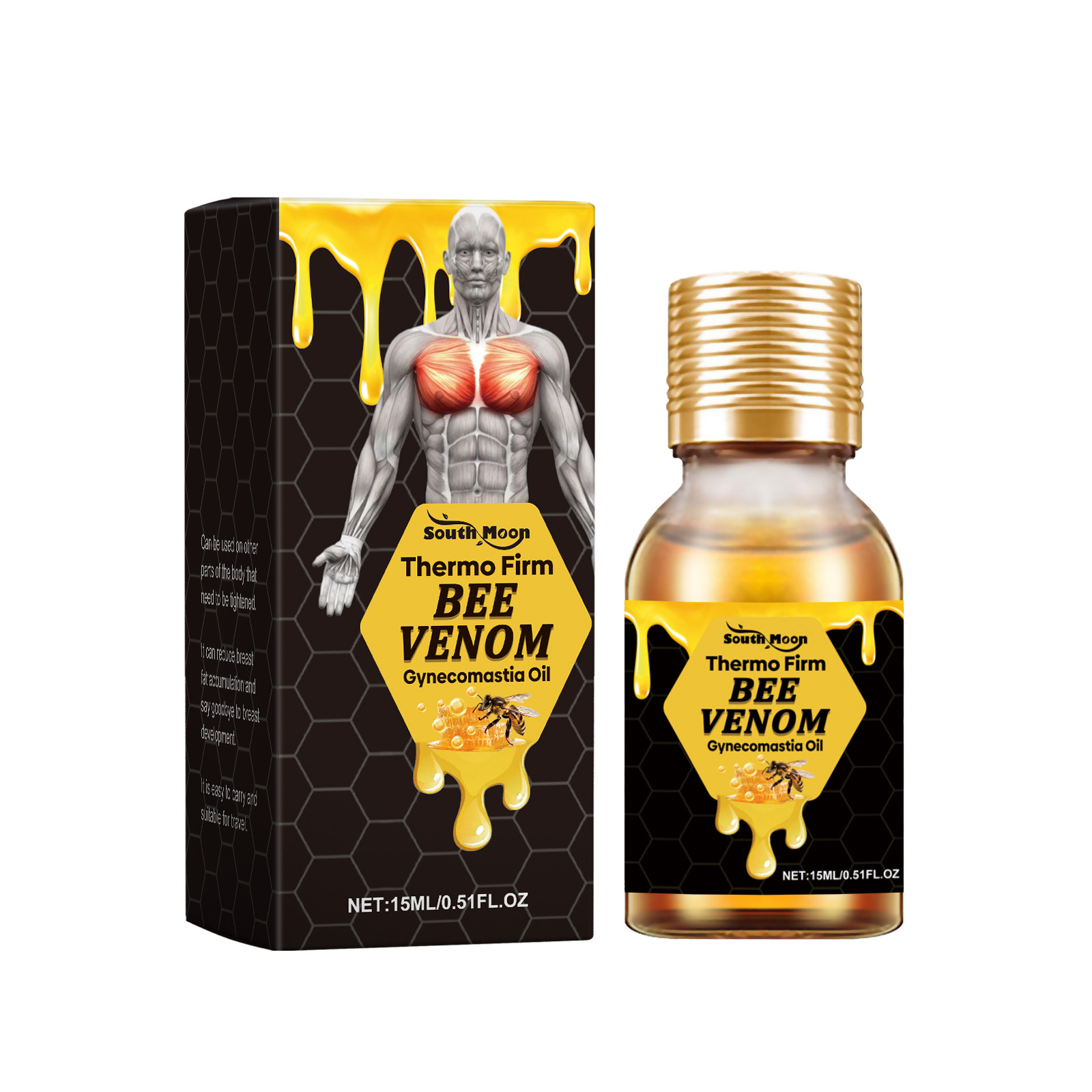 Men's Body Oil Enhances Skin Elasticity with Gentle Nourishing Massage Formula