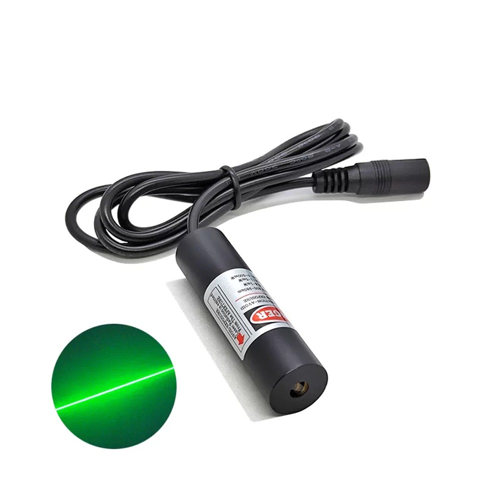 Fixed Focus 532nm Green Line Laser Module 50mW Positioning Locator Laser Light