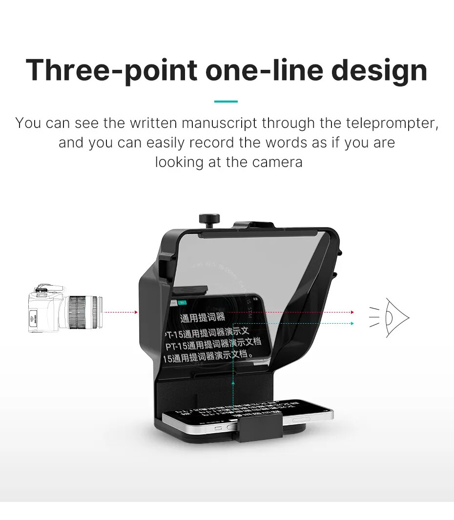 Teleprompter Prompter for Smartphone Phone DSLR Camera Video Making Live Stream