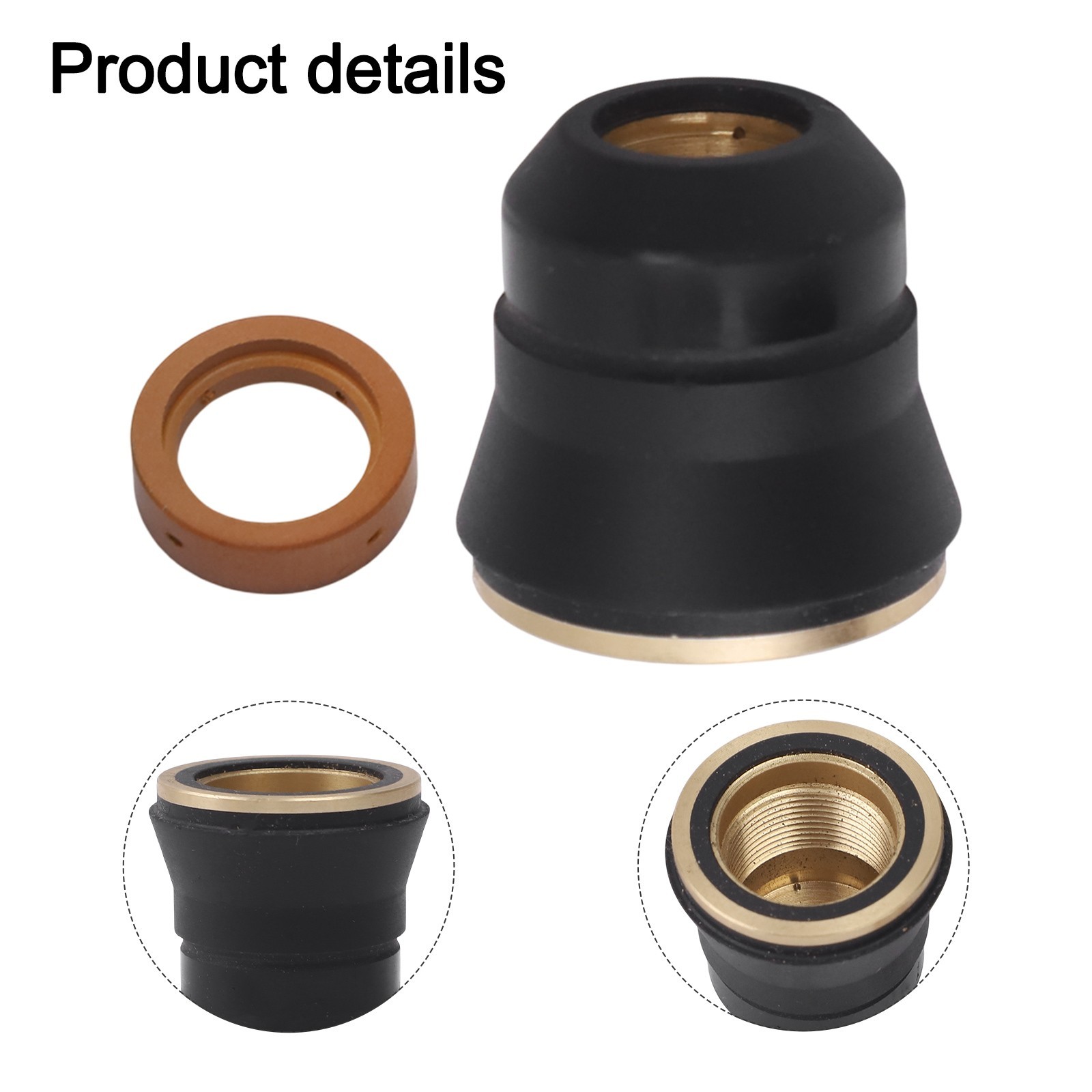 Innovative Plasma Torch Consumables 2PCS with Shield Cap and Swirl Ring