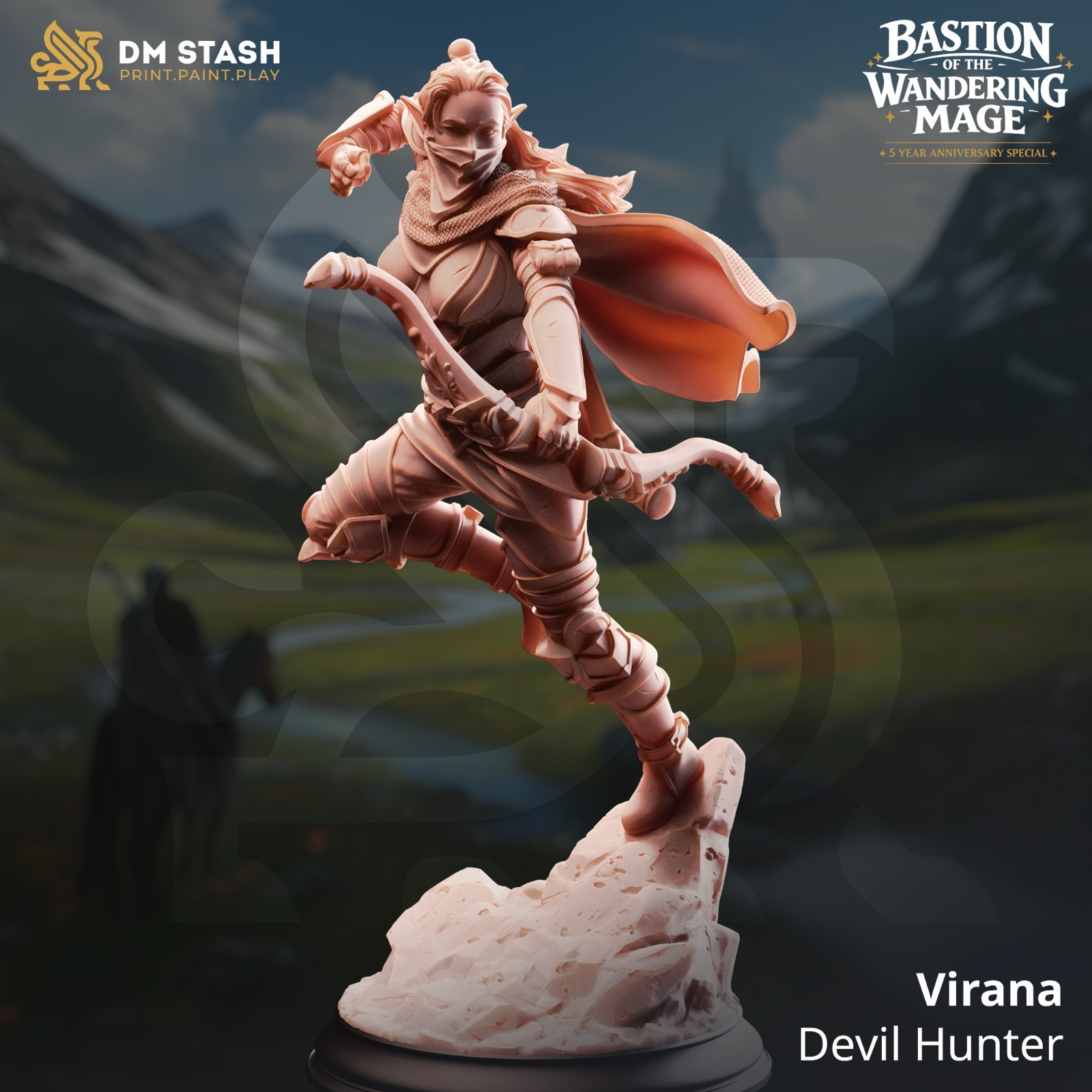 Dungeons & Dragons Elf Ranger Miniature - Virana - DnD RPG Wargames