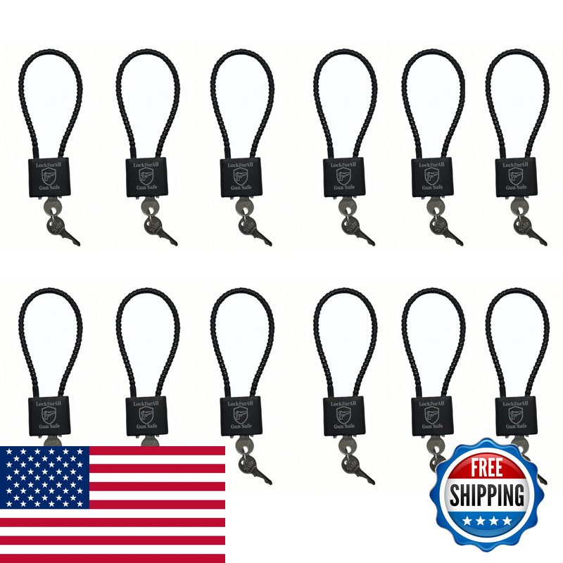 Lockforall 8.5 Cable Gun Locks Keys-Hunting Sports Keyed Alike Safe Lock Ca Doj