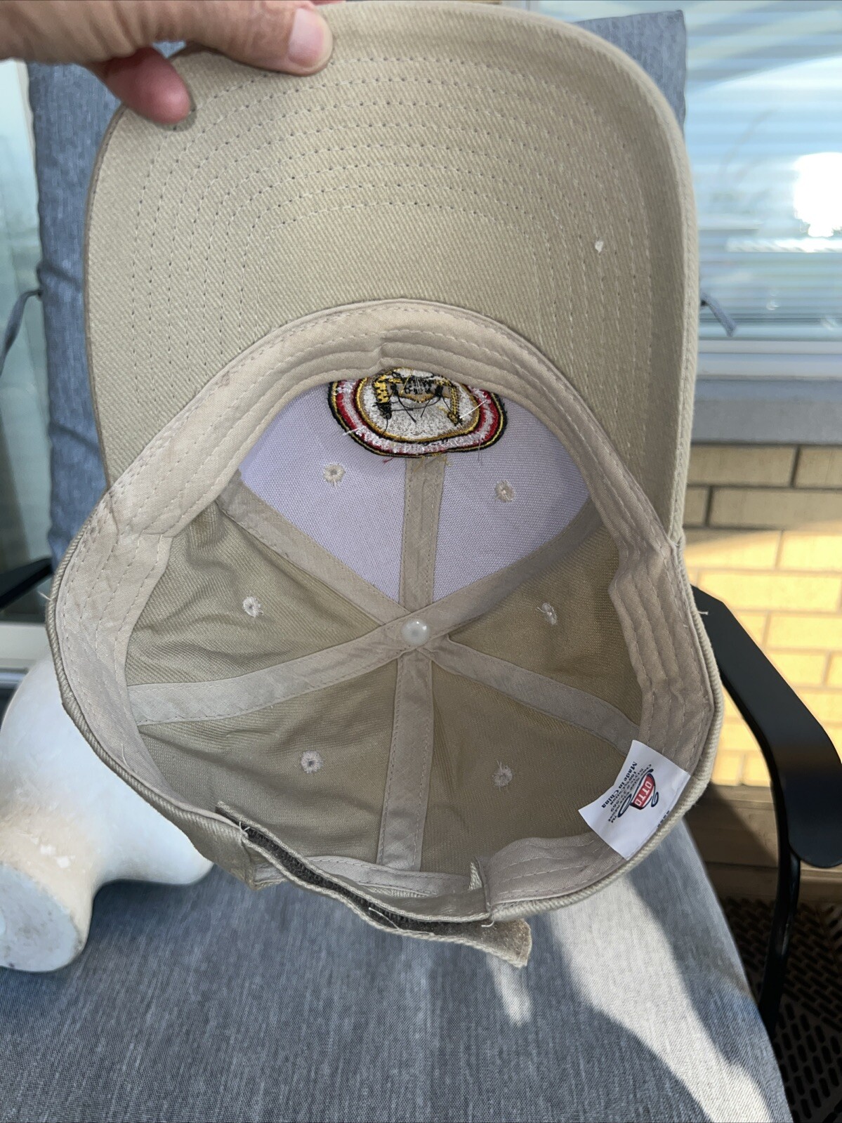 Fort Sam Houston Engineering Operations Patch on Tan Hat Cap Otto Brand EUC