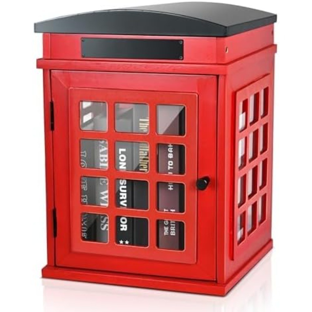 Outdoor Book Sharing Box Waterproof Tin Roof Wooden Book Exchange Cabinet for