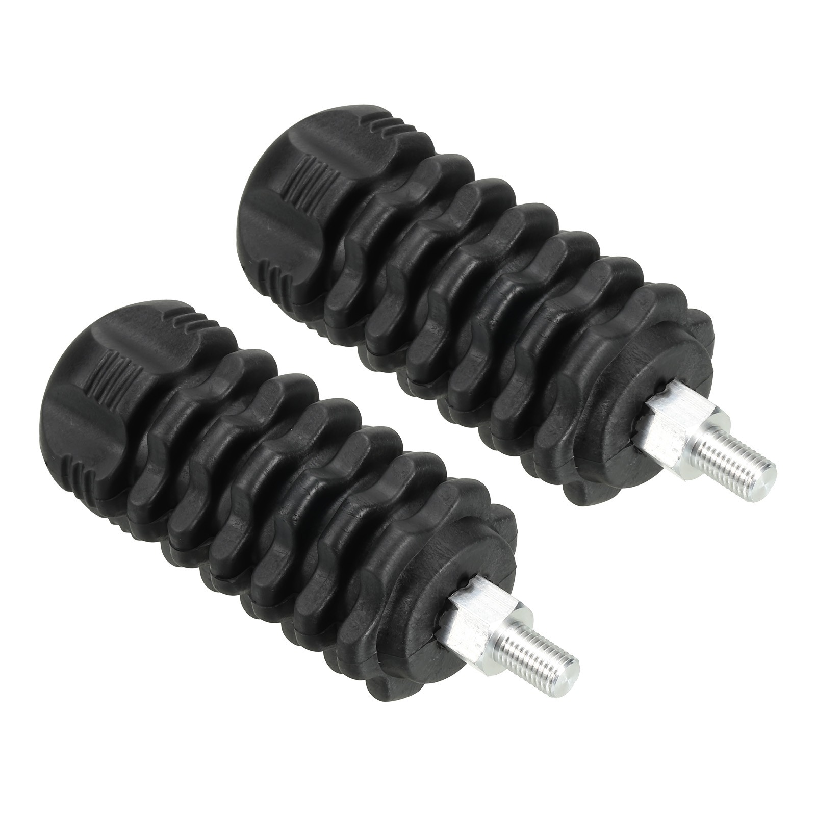 Rubber Archery Compound Bow Stabilizer Dampener Extension, Black 2pcs