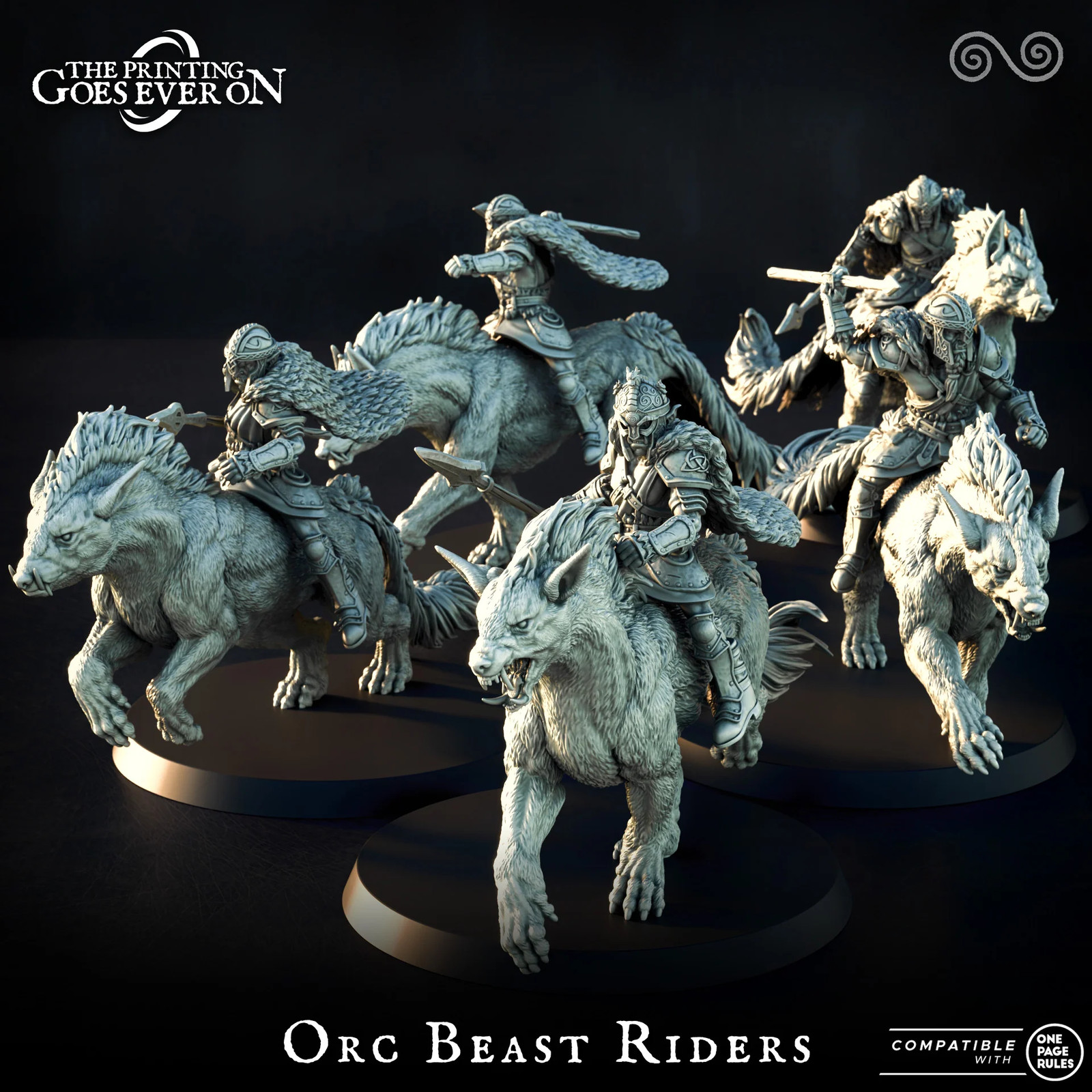 Orc Beast Rider - 28-32mm Ard Exarchate - Resin Tabletop Miniature