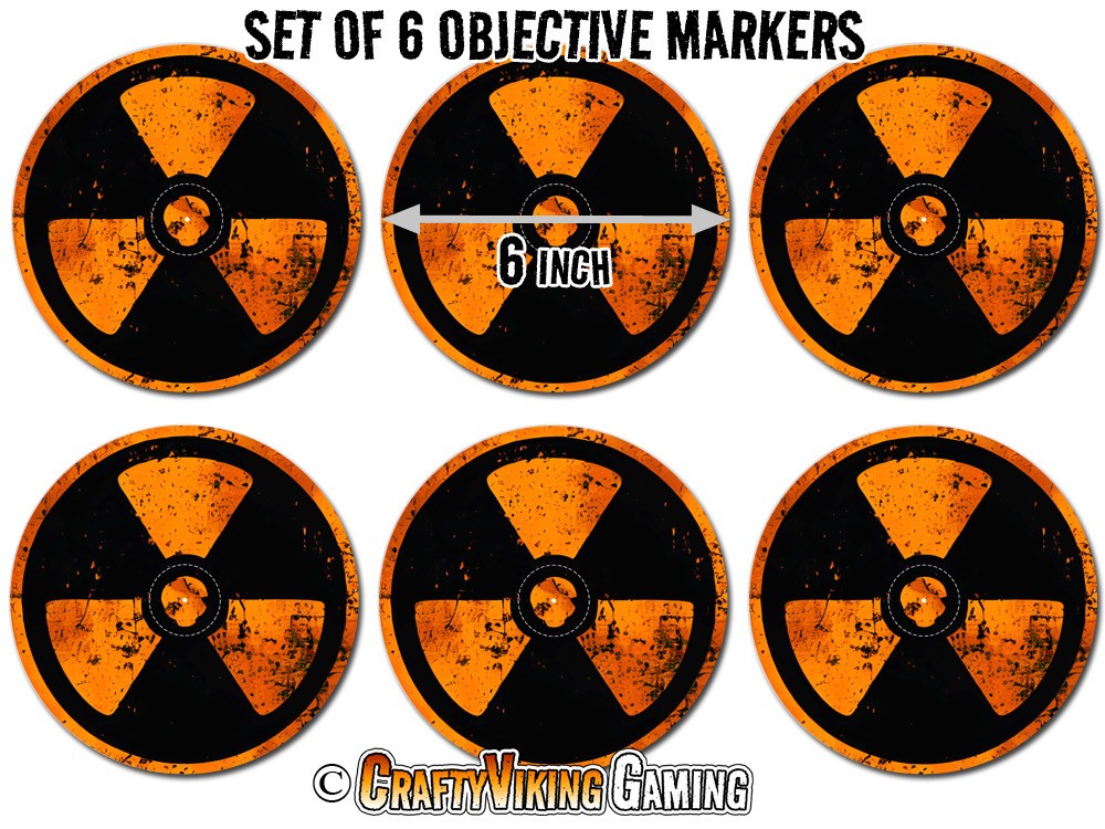 Objective Markers 6" inch NUCLEAR BLAST for Warcry Warhammer AoS Age of Sigmar